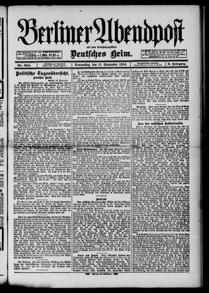 Berliner Abendpost vom 13.09.1894