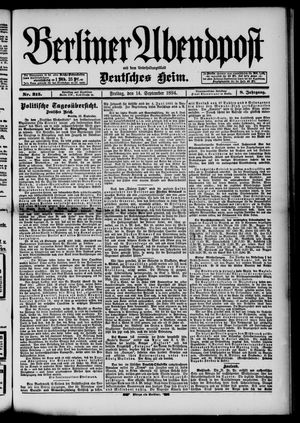 Berliner Abendpost vom 14.09.1894