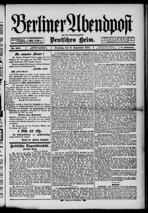 Berliner Abendpost vom 16.09.1894