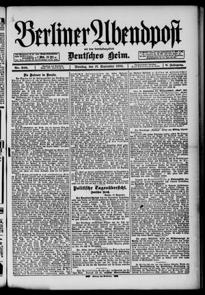 Berliner Abendpost vom 18.09.1894