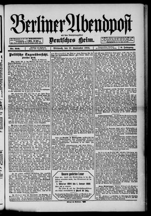 Berliner Abendpost vom 19.09.1894