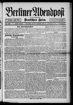 Berliner Abendpost vom 20.09.1894