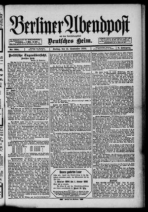 Berliner Abendpost vom 21.09.1894