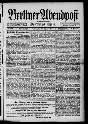 Berliner Abendpost vom 30.09.1894
