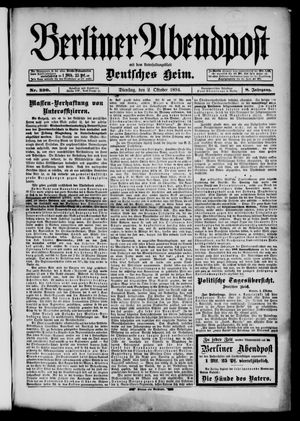 Berliner Abendpost vom 02.10.1894