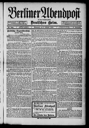 Berliner Abendpost vom 03.10.1894