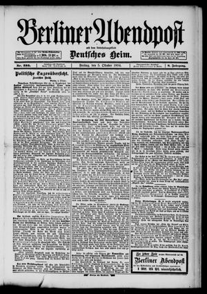 Berliner Abendpost on Oct 5, 1894