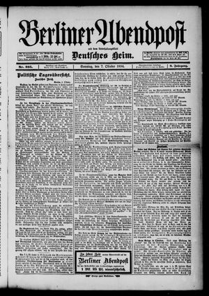 Berliner Abendpost vom 07.10.1894