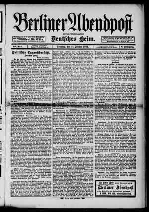 Berliner Abendpost vom 14.10.1894