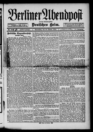 Berliner Abendpost vom 18.10.1894