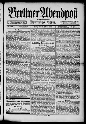 Berliner Abendpost vom 26.10.1894