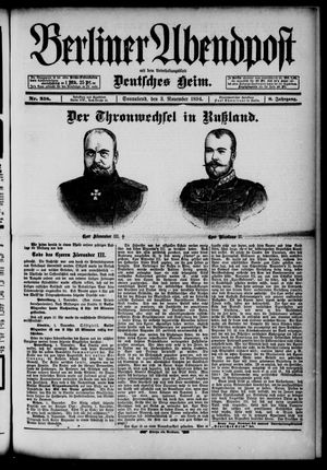 Berliner Abendpost vom 03.11.1894