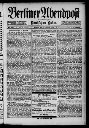 Berliner Abendpost vom 06.11.1894