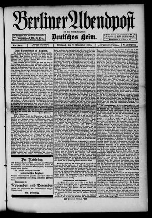 Berliner Abendpost vom 07.11.1894