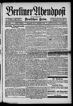 Berliner Abendpost vom 08.11.1894