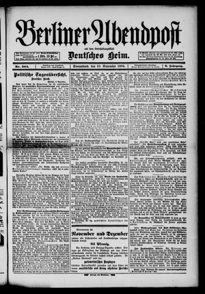 Berliner Abendpost vom 10.11.1894