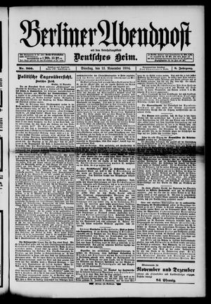 Berliner Abendpost vom 13.11.1894