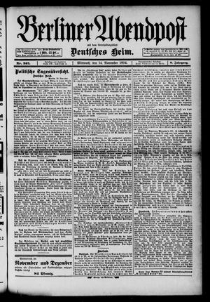 Berliner Abendpost vom 14.11.1894