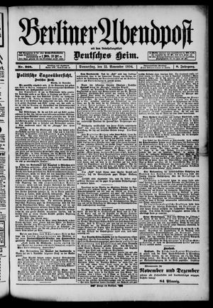 Berliner Abendpost vom 15.11.1894