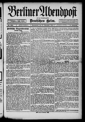 Berliner Abendpost vom 17.11.1894