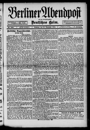 Berliner Abendpost vom 25.11.1894
