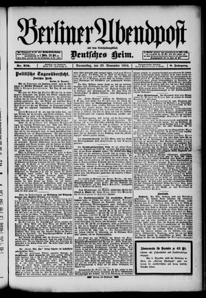 Berliner Abendpost vom 29.11.1894