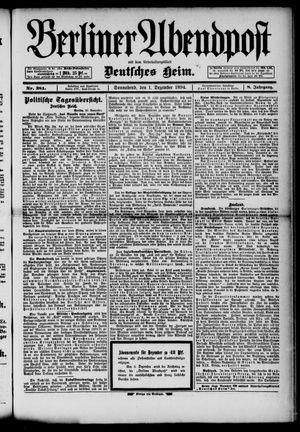 Berliner Abendpost vom 01.12.1894