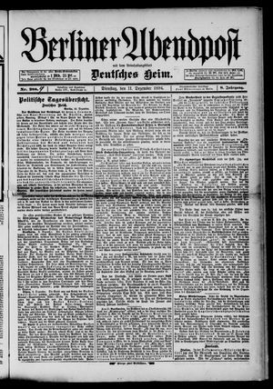 Berliner Abendpost vom 11.12.1894