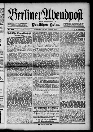 Berliner Abendpost vom 15.12.1894