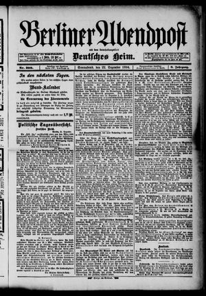 Berliner Abendpost vom 22.12.1894