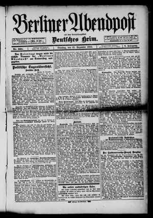 Berliner Abendpost vom 25.12.1894