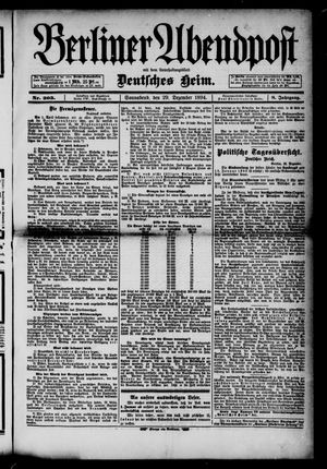 Berliner Abendpost vom 29.12.1894