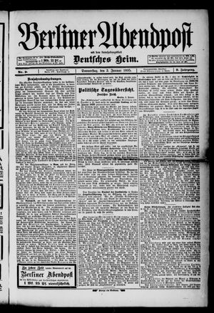 Berliner Abendpost on Jan 3, 1895