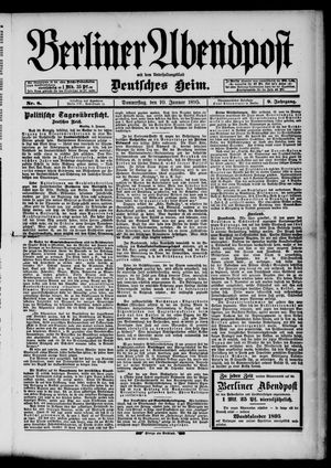 Berliner Abendpost vom 10.01.1895