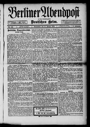 Berliner Abendpost vom 12.01.1895
