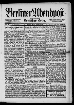 Berliner Abendpost vom 13.01.1895