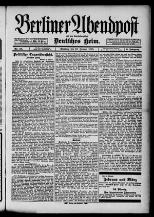 Berliner Abendpost vom 22.01.1895