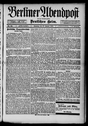 Berliner Abendpost on Jan 27, 1895