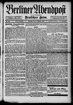 Berliner Abendpost vom 12.02.1895