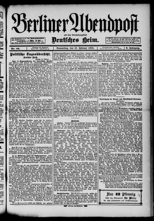 Berliner Abendpost vom 21.02.1895