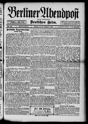 Berliner Abendpost vom 22.02.1895