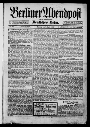 Berliner Abendpost vom 02.04.1895