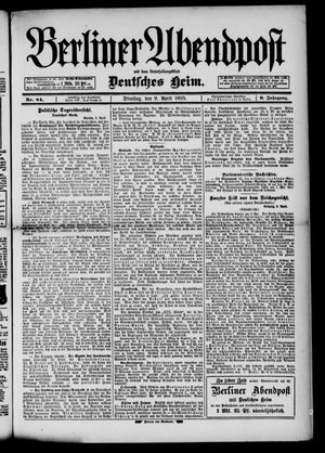 Berliner Abendpost vom 09.04.1895