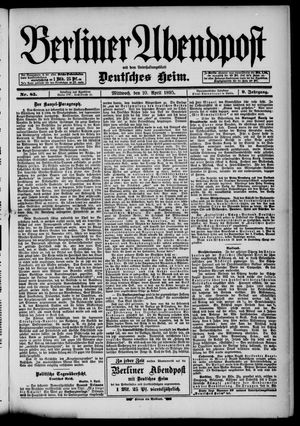 Berliner Abendpost vom 10.04.1895