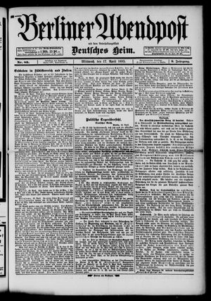 Berliner Abendpost on Apr 17, 1895