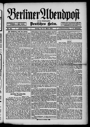 Berliner Abendpost vom 19.04.1895
