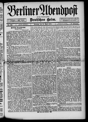 Berliner Abendpost on Apr 21, 1895