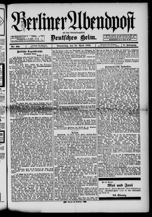 Berliner Abendpost vom 25.04.1895