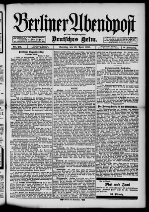 Berliner Abendpost on Apr 28, 1895