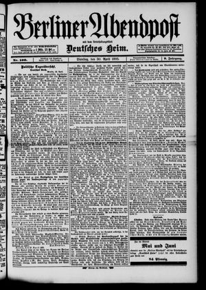 Berliner Abendpost vom 30.04.1895